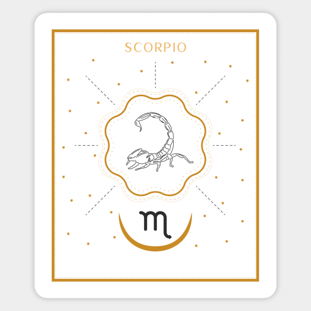 Scorpio | Astrology Zodiac Sign Design Magnet by The Witch's Life